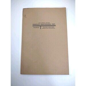 1992 Annual Report Harley-Davidson Inc Book B2040